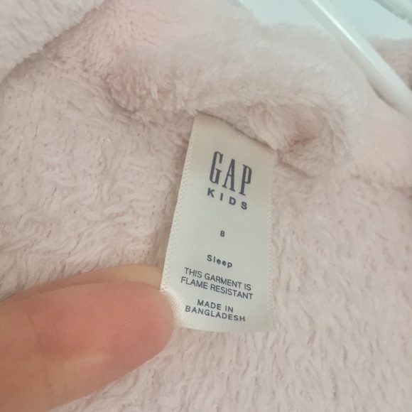 GAP Pale pink cozy hooded robe - Picture 6 of 11